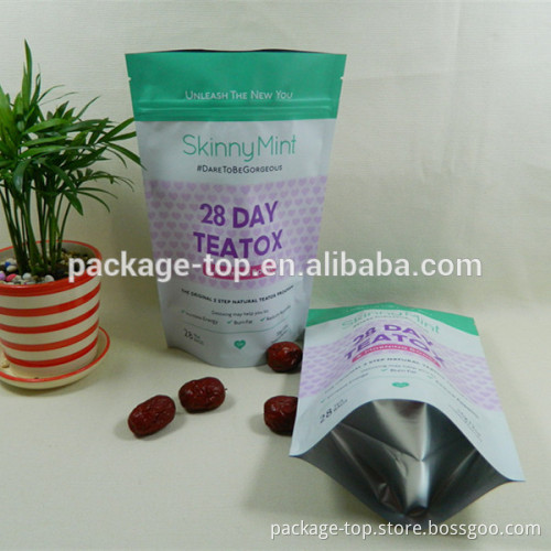 chocolate packaging material/metalized stand up pouch/metalized stand up pouch with zip and window